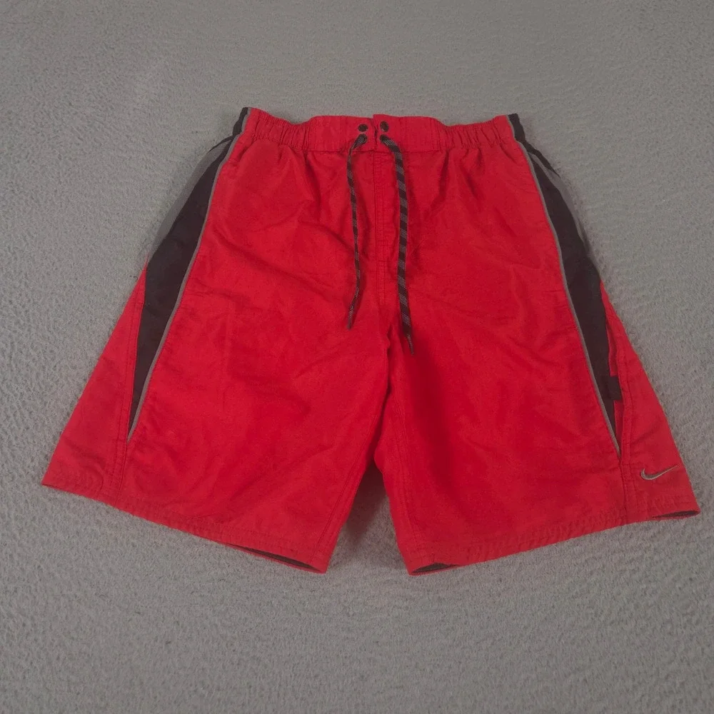 Nike Shorts Mens Small Colorblock Mesh Lined Pockets Athletic Board Swim Trunks